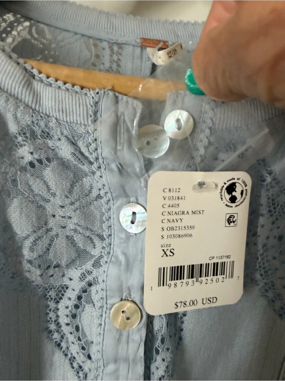 FREE PEOPLE beautiful long sleeve Jae knit top. NWT - Picture 3 of 4
